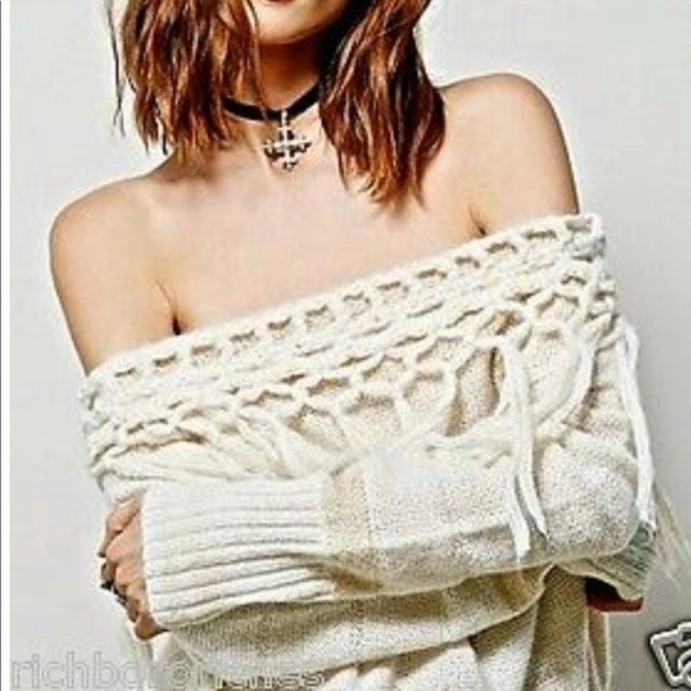 Vintage Free People Sweater, Cream, M, NWOT